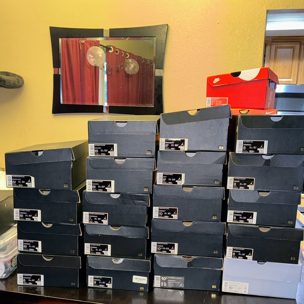Empty Air Jordan boxes.